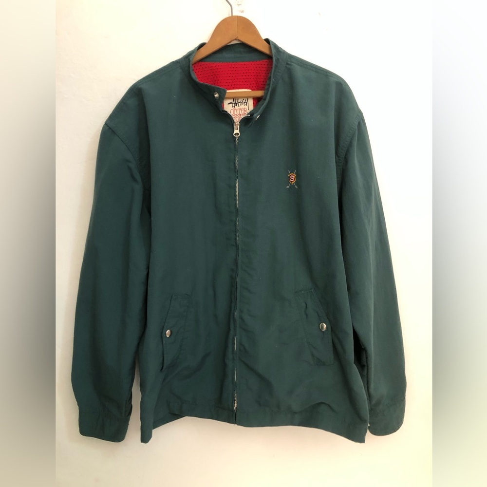 Vintage 80s Stussy Outer Gear Nylon Jacket Stussy Sport Green